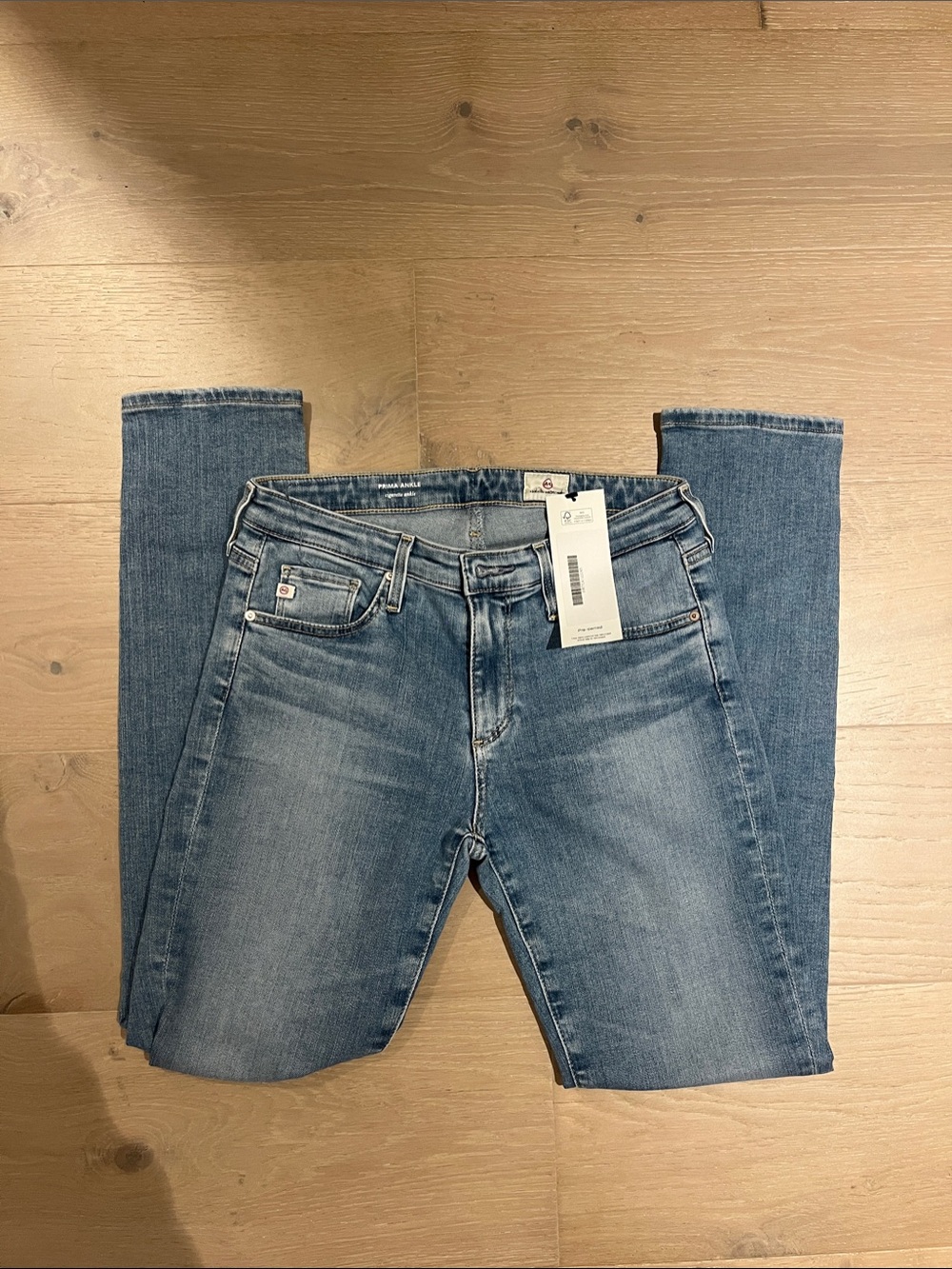 AG Light Washed Prima Ankle Cigarette ankle jeans